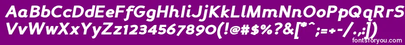 フォントPersabki – 紫の背景に白い文字