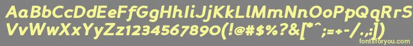 Persabki Font – Yellow Fonts on Gray Background