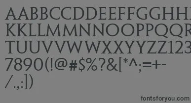 PenumbraSerifWeb font – Black Fonts On Gray Background