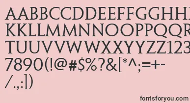 PenumbraSerifWeb font – Black Fonts On Pink Background
