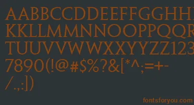 PenumbraSerifWeb font – Brown Fonts On Black Background