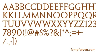 PenumbraSerifWeb font – Brown Fonts On White Background