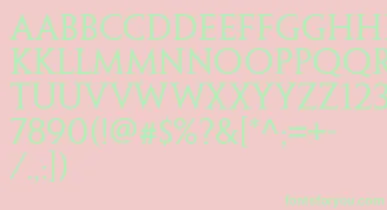 PenumbraSerifWeb font – Green Fonts On Pink Background