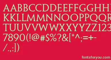 PenumbraSerifWeb font – Green Fonts On Red Background