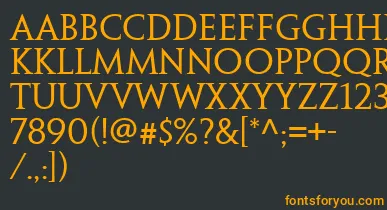 PenumbraSerifWeb font – Orange Fonts On Black Background
