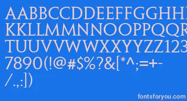 PenumbraSerifWeb font – Pink Fonts On Blue Background