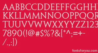 PenumbraSerifWeb font – Pink Fonts On Red Background