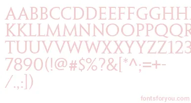 PenumbraSerifWeb font – Pink Fonts On White Background