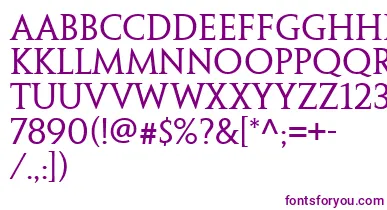 PenumbraSerifWeb font – Purple Fonts On White Background