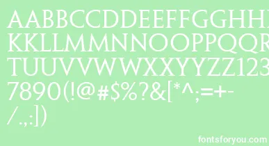 PenumbraSerifWeb font – White Fonts On Green Background