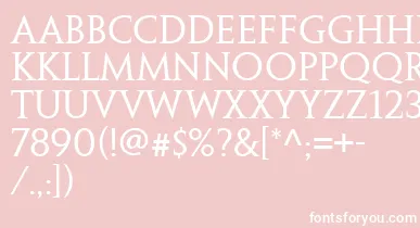 PenumbraSerifWeb font – White Fonts On Pink Background