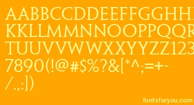 PenumbraSerifWeb font – Yellow Fonts On an Orange Background