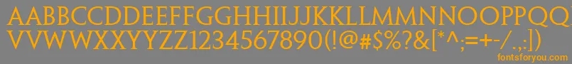Шрифт PenumbraSerifWeb – оранжевые шрифты на сером фоне