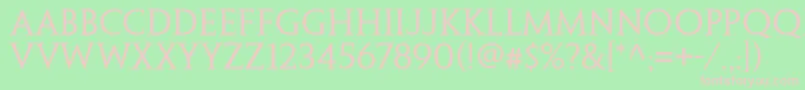 PenumbraSerifWeb Font – Pink Fonts on Green Background