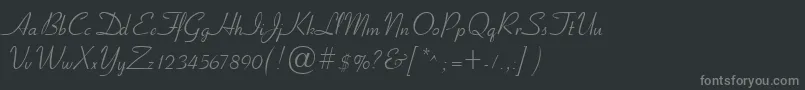 フォントCyrn – 黒い背景に灰色の文字