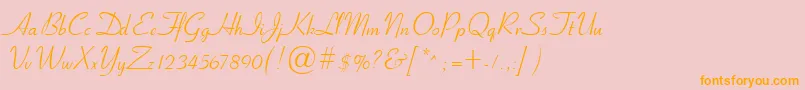 Cyrn Font – Orange Fonts on Pink Background