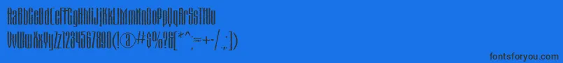 フォントMatterhornctt – 黒い文字の青い背景