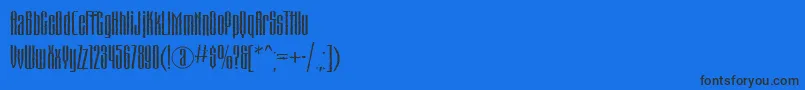 Matterhornctt-Schriftart – Schwarze Schriften auf blauem Hintergrund