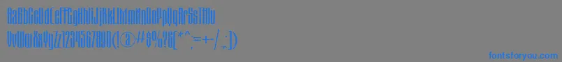 フォントMatterhornctt – 灰色の背景に青い文字