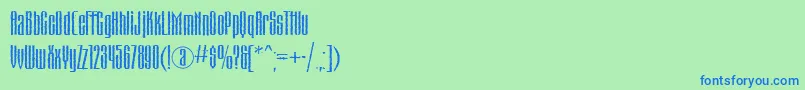 Шрифт Matterhornctt – синие шрифты на зелёном фоне