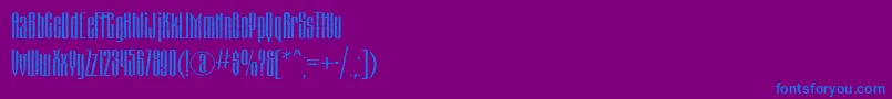 Fonte Matterhornctt – fontes azuis em um fundo violeta