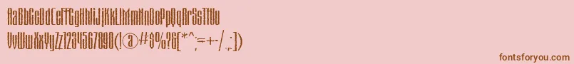 Matterhornctt Font – Brown Fonts on Pink Background