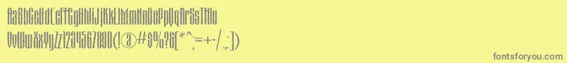 フォントMatterhornctt – 黄色の背景に灰色の文字