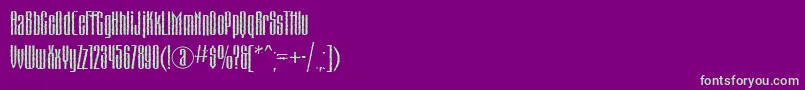Fonte Matterhornctt – fontes verdes em um fundo violeta
