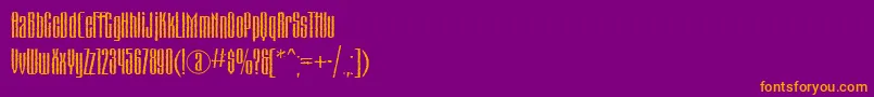 Matterhornctt Font – Orange Fonts on Purple Background
