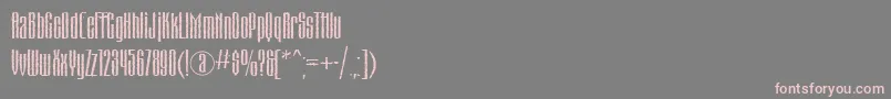 Matterhornctt-Schriftart – Rosa Schriften auf grauem Hintergrund