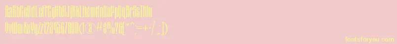 Matterhornctt-Schriftart – Gelbe Schriften auf rosa Hintergrund