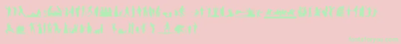 HumanSilhouettesFreeNine Font – Green Fonts on Pink Background