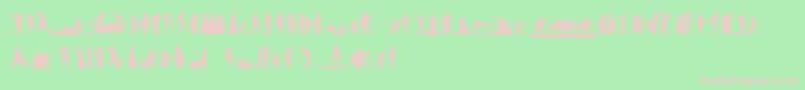 HumanSilhouettesFreeNine-fontti – vaaleanpunaiset fontit vihreällä taustalla
