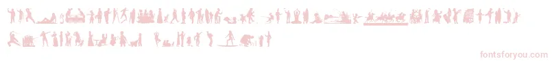 HumanSilhouettesFreeNine Font – Pink Fonts