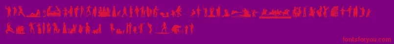 Police HumanSilhouettesFreeNine – polices rouges sur fond violet