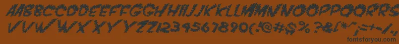 Police VtcScreamitloudslicedItalic – polices noires sur fond brun