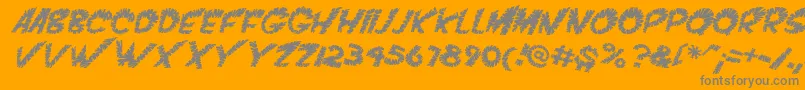 VtcScreamitloudslicedItalic Font – Gray Fonts on Orange Background