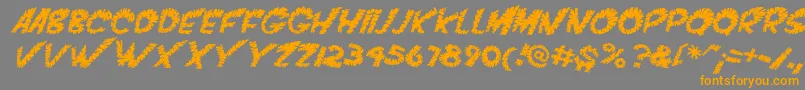 VtcScreamitloudslicedItalic Font – Orange Fonts on Gray Background