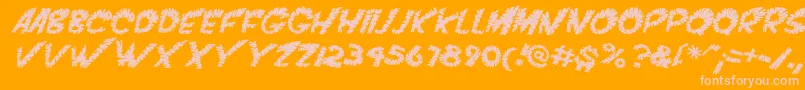 VtcScreamitloudslicedItalic Font – Pink Fonts on Orange Background