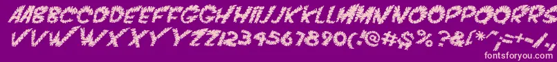 VtcScreamitloudslicedItalic Font – Pink Fonts on Purple Background