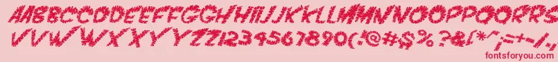 VtcScreamitloudslicedItalic Font – Red Fonts on Pink Background