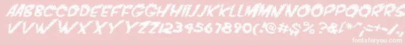 VtcScreamitloudslicedItalic Font – White Fonts on Pink Background