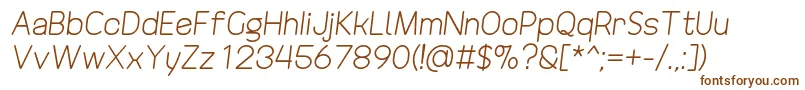 DrakoheartRevofitDiagonal Font – Brown Fonts on White Background