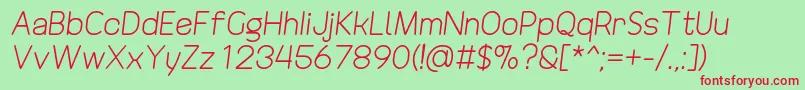 DrakoheartRevofitDiagonal Font – Red Fonts on Green Background