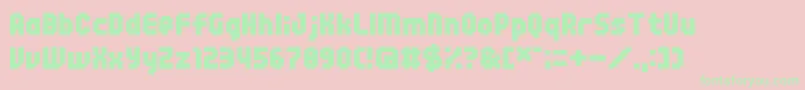 04b25 Font – Green Fonts on Pink Background