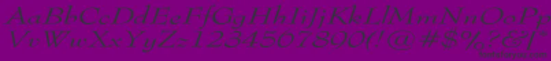 TophatextendedItalic Font – Black Fonts on Purple Background