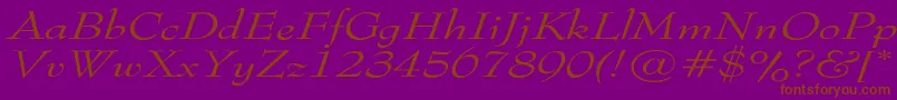 Подробнее о шрифте TophatextendedItalic Шрифт TophatextendedItalic – коричневые шрифты на фиолетовом фоне