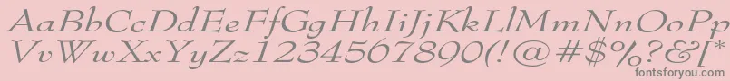TophatextendedItalic Font – Gray Fonts on Pink Background