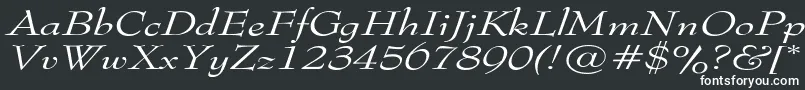TophatextendedItalic-fontti – valkoiset fontit