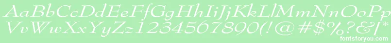 TophatextendedItalic Font – White Fonts on Green Background